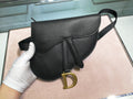 Dior S5632 Saddle Belt Bag Black grained calfskin