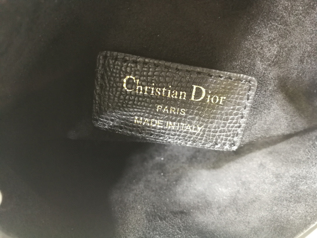 Dior S5632 Saddle Belt Bag Black grained calfskin