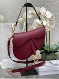 31. Dior M0455 Saddle Bag with strap hanging from hand against wall
