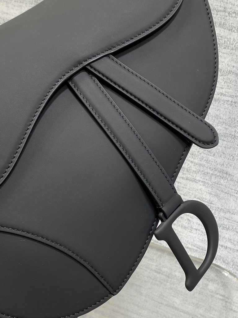 Dior Saddle Bag with Strap M0455 Black Ultramatte Calfskin