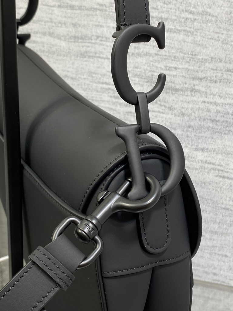 Dior Saddle Bag with Strap M0455 Black Ultramatte Calfskin