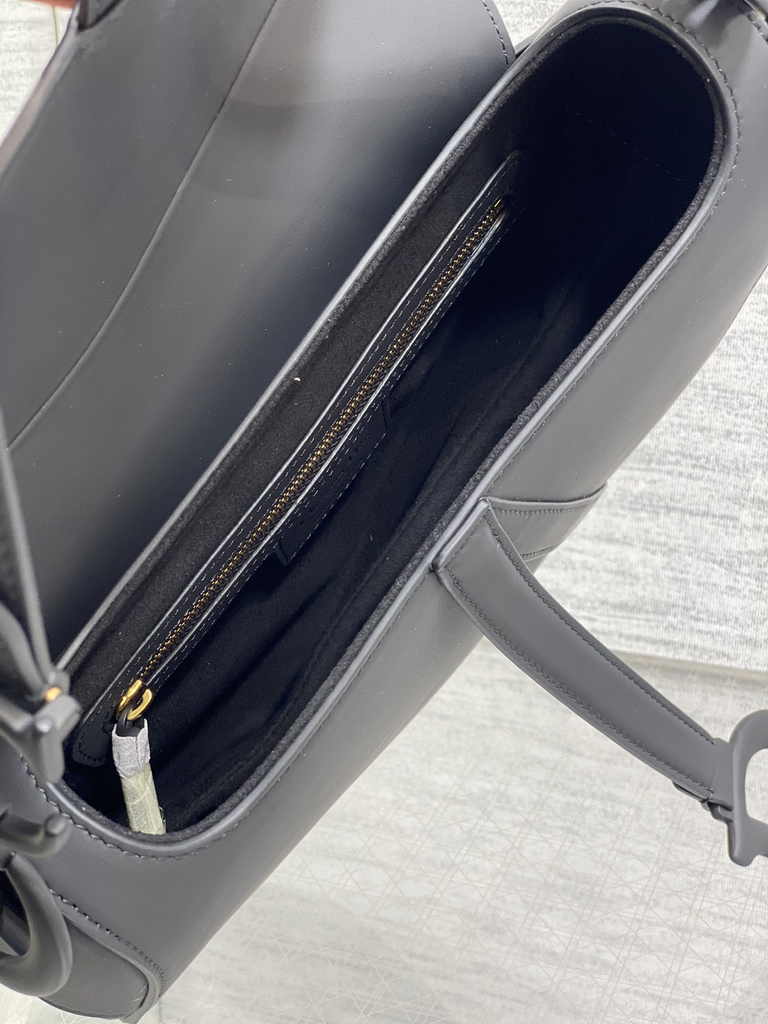 Dior Saddle Bag with Strap M0455 Black Ultramatte Calfskin
