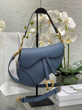 26. Dior M0455 Saddle Bag with iconic D charm hanging from handle