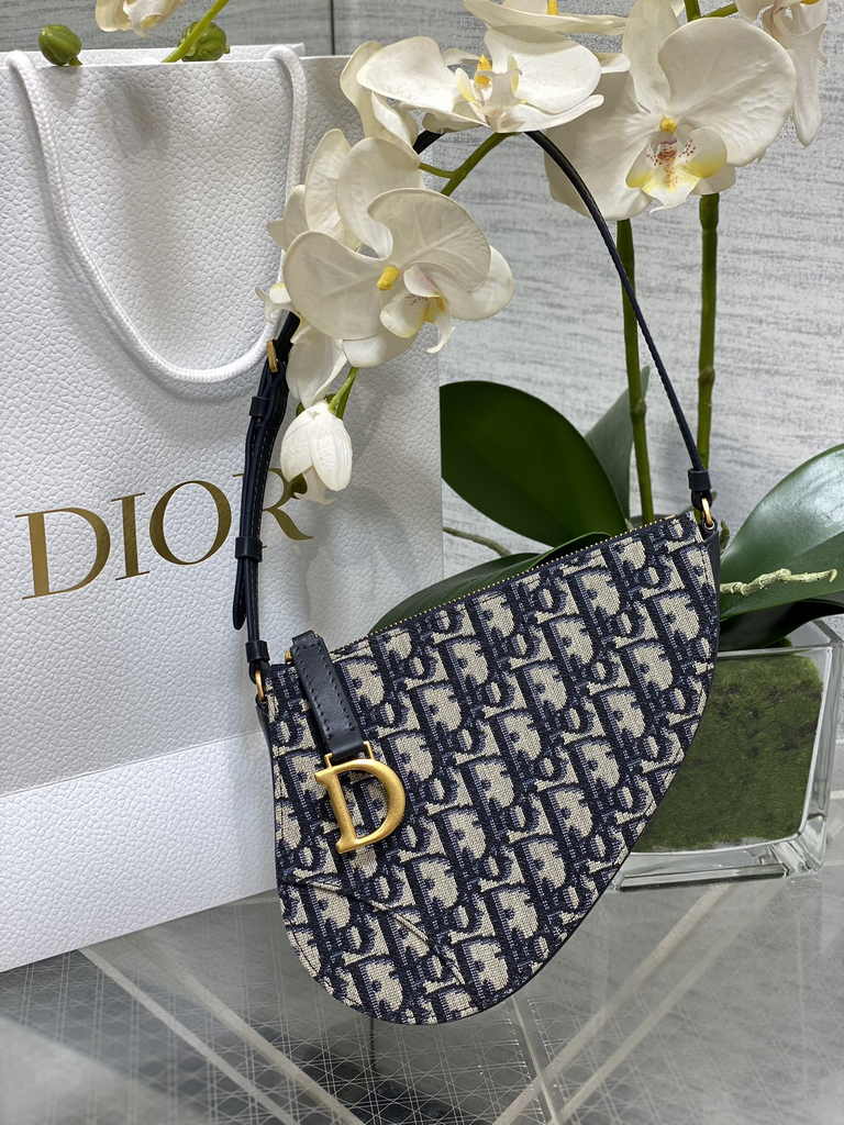 21. Dior M0455 Saddle Bag with magnetic flap and secure closure