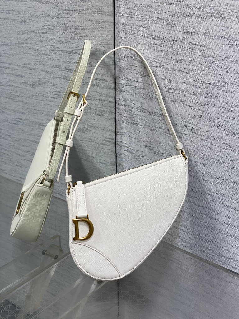 Dior Saddle Shoulder Pouch S5909 Latte Goatskin