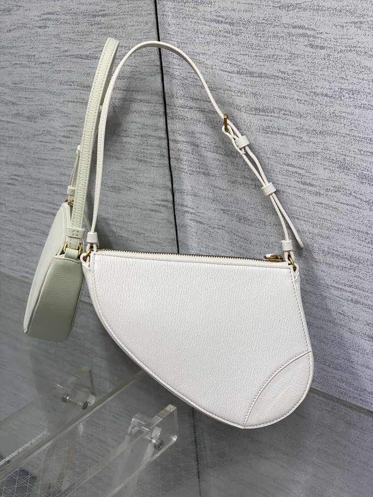 Dior Saddle Shoulder Pouch S5909 Latte Goatskin