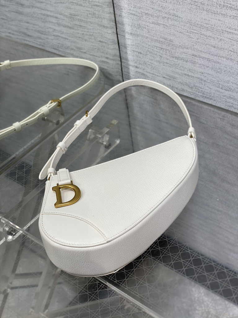 Dior Saddle Shoulder Pouch S5909 Latte Goatskin