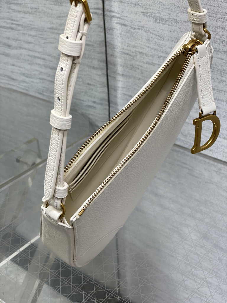 Dior Saddle Shoulder Pouch S5909 Latte Goatskin