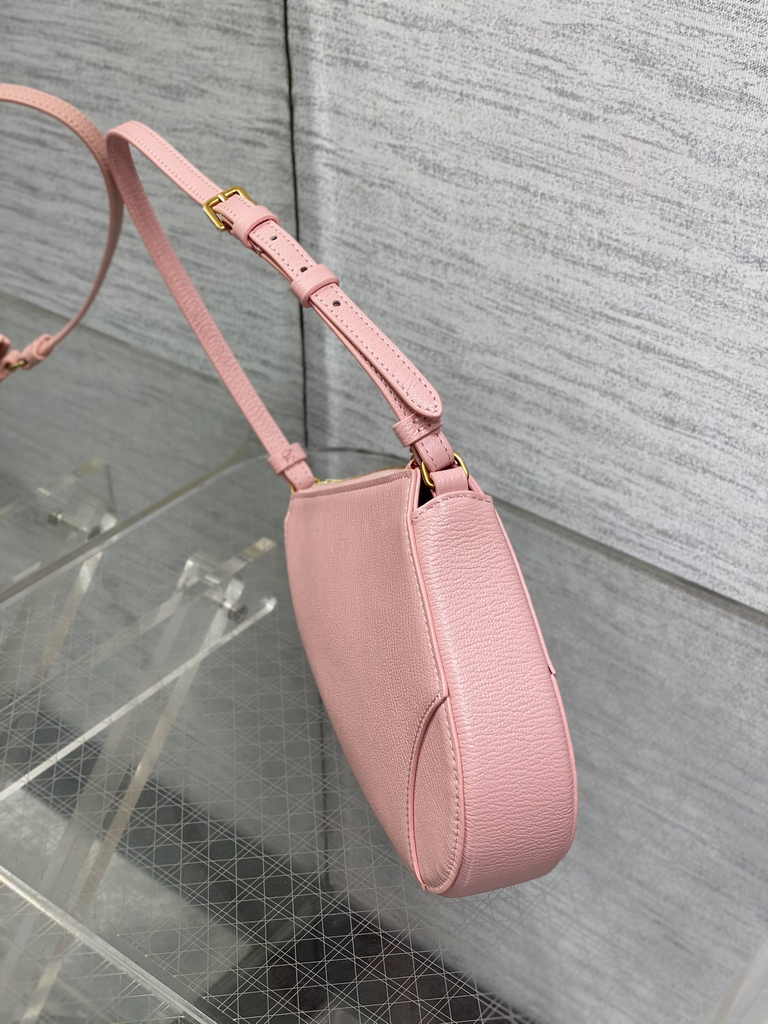 Dior Saddle Shoulder Pouch S5909 Melocoton Pink Goatskin
