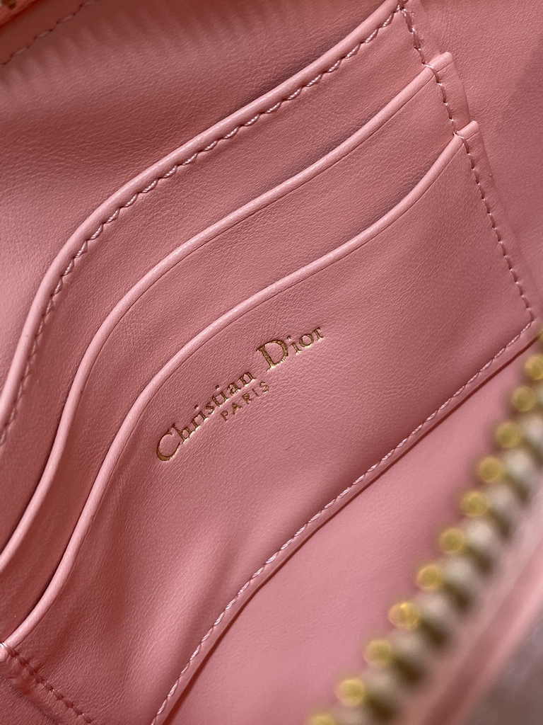 Dior Saddle Shoulder Pouch S5909 Melocoton Pink Goatskin