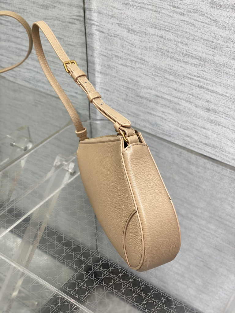 Dior Saddle Shoulder Pouch S5909 Biscuit Goatskin