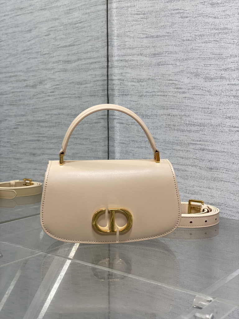 Dior Small 30 Montaigne Avenue Top Handle Bag M9370 Aprioct Ribbed Calfskin - Default Title - View 2