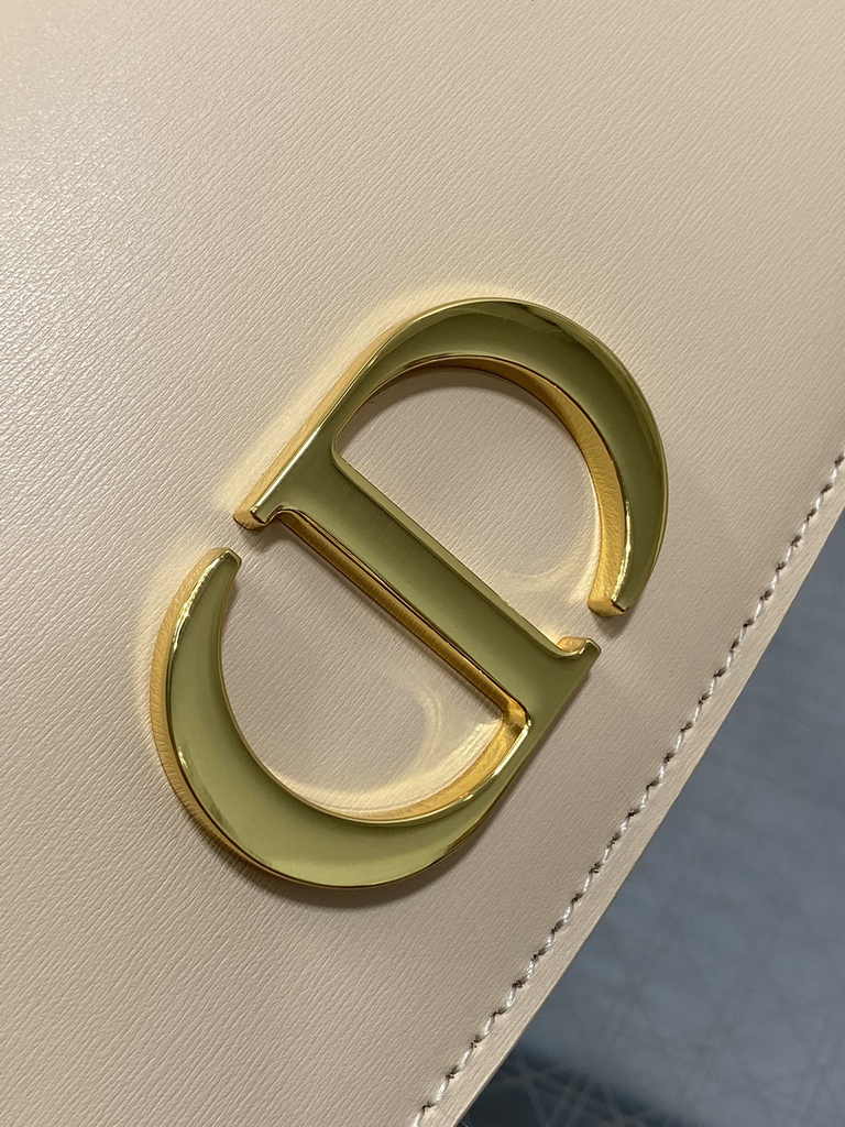 Dior Small 30 Montaigne Avenue Top Handle Bag M9370 Aprioct Ribbed Calfskin - Default Title - View 8