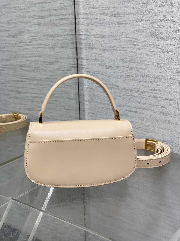 Dior Small 30 Montaigne Avenue Top Handle Bag M9370 Aprioct Ribbed Calfskin - Default Title - View 3