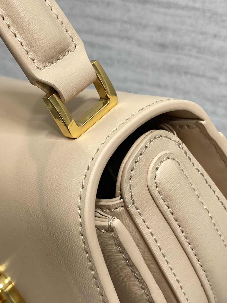 Dior Small 30 Montaigne Avenue Top Handle Bag M9370 Aprioct Ribbed Calfskin - Default Title - View 9