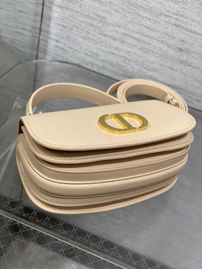 Dior Small 30 Montaigne Avenue Top Handle Bag M9370 Aprioct Ribbed Calfskin - Default Title - View 5
