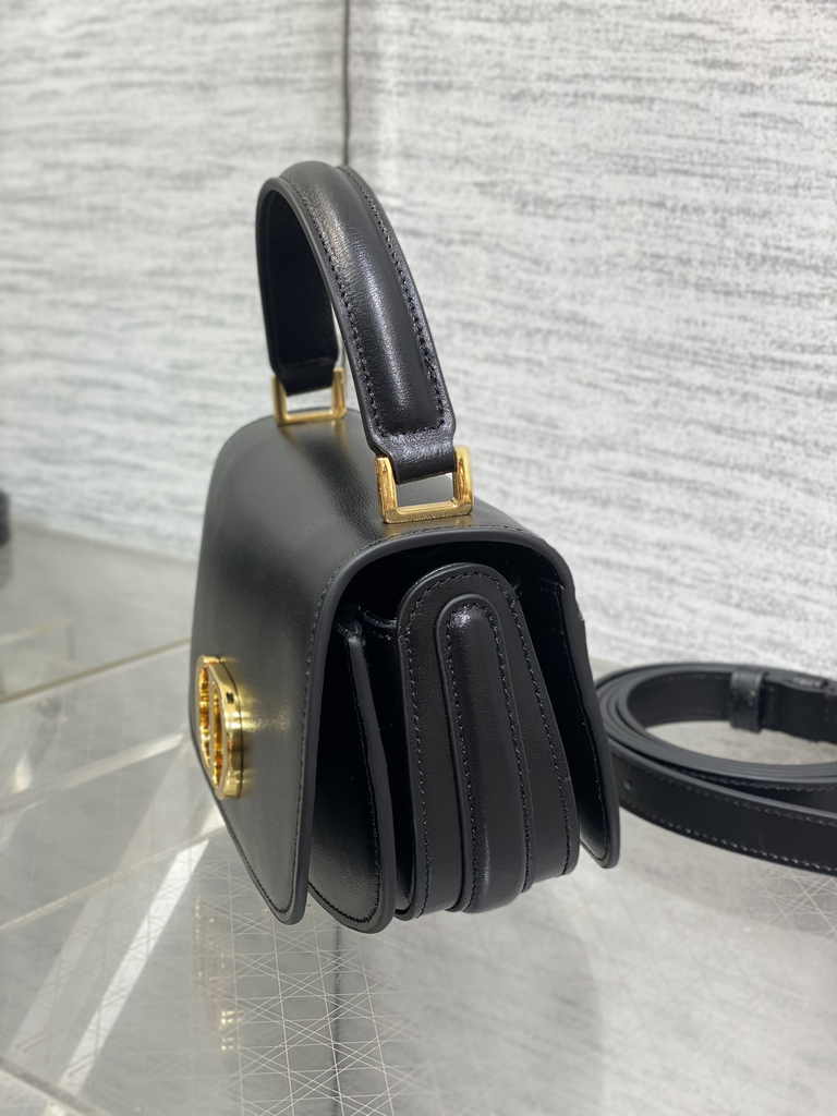 Dior Small 30 Montaigne Avenue Top Handle Bag M9370 Black Ribbed Calfskin - Default Title - View 4