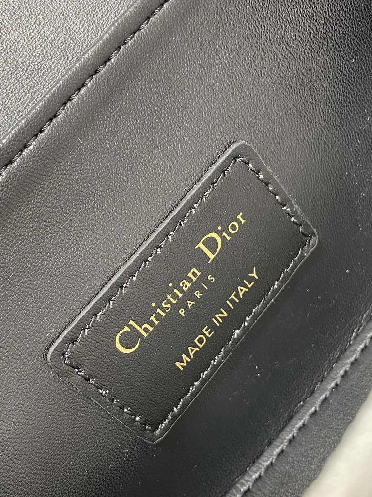 Dior Small 30 Montaigne Avenue Top Handle Bag M9370 Black Ribbed Calfskin - Default Title - View 7