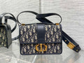 Dior Small 30 Montaigne Bag M9234 Blue Oblique Jacquard