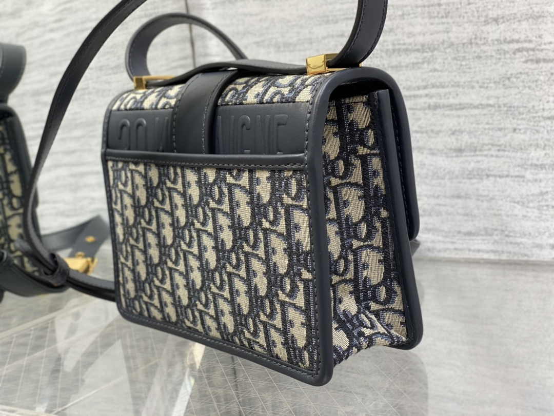 Dior Small 30 Montaigne Bag M9234 Blue Oblique Jacquard
