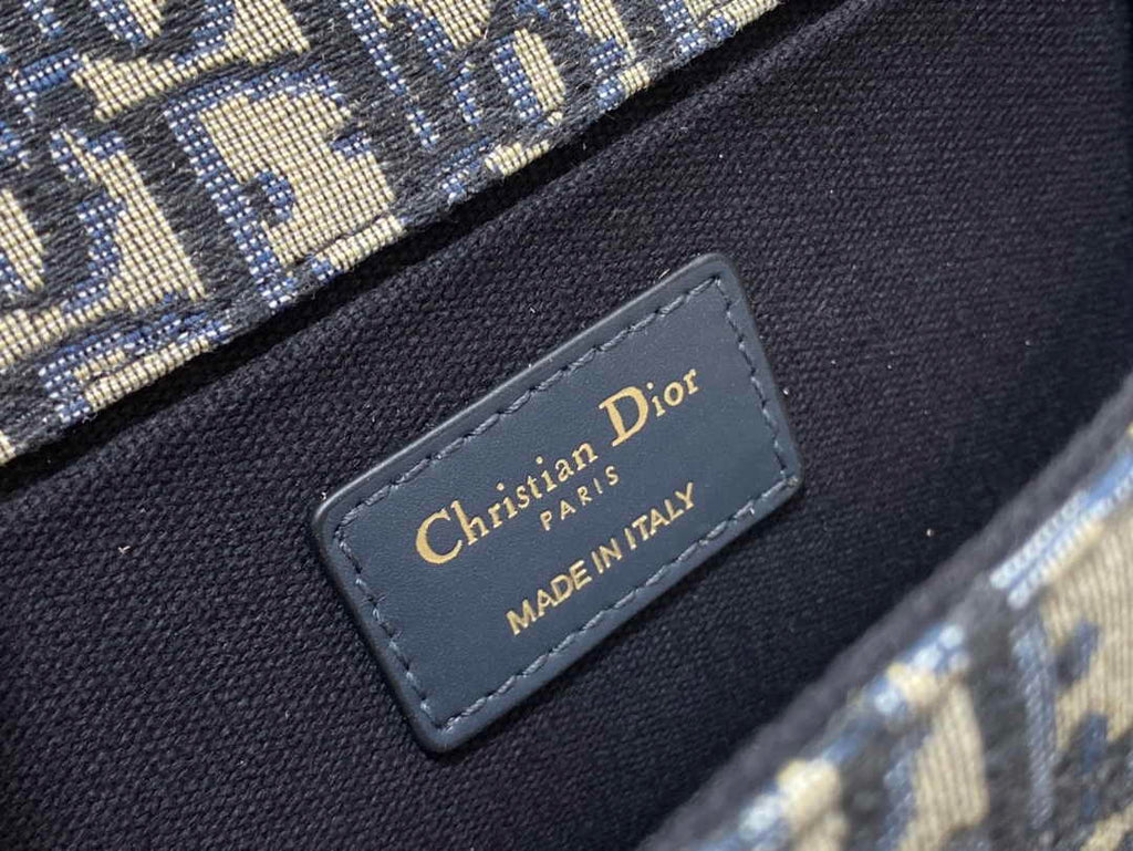 Dior Small 30 Montaigne Bag M9234 Blue Oblique Jacquard
