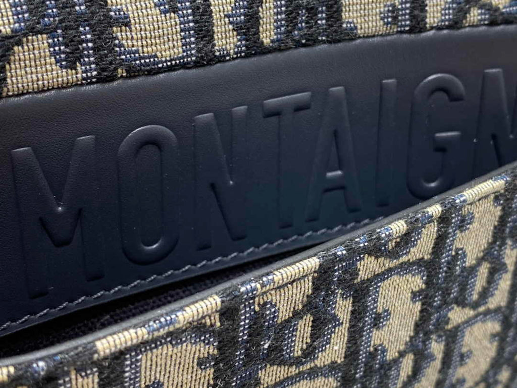 Dior Small 30 Montaigne Avenue Bag Blue Oblique Jacquard M9261 - Default Title - View 9