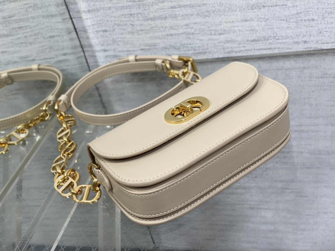 Dior Small 30 Montaigne Avenue Bag Beige Box Calfskin M9261