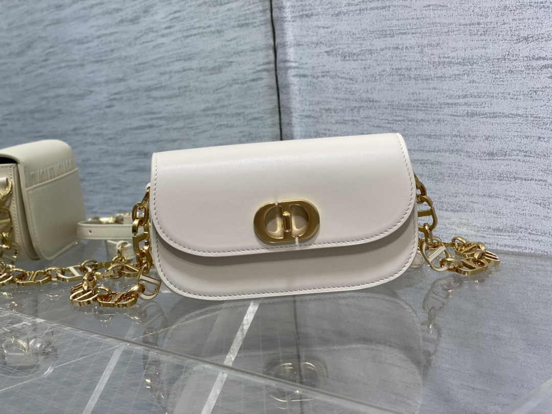 Dior Small 30 Montaigne Avenue Bag White Box Calfskin M9261
