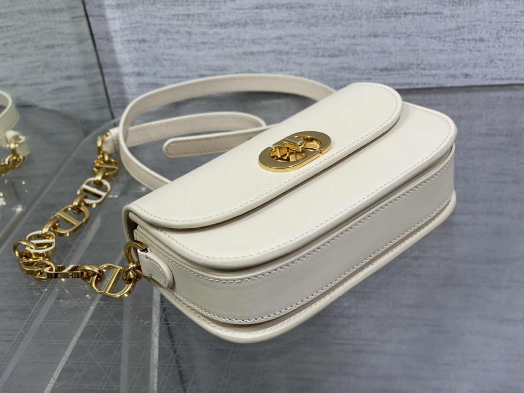 Dior Small 30 Montaigne Avenue Bag White Box Calfskin M9261