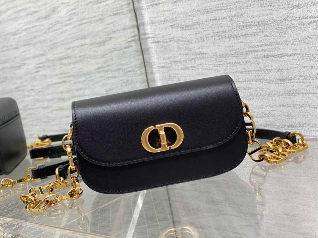 Dior Small 30 Montaigne Avenue Bag Black Box Calfskin M9261