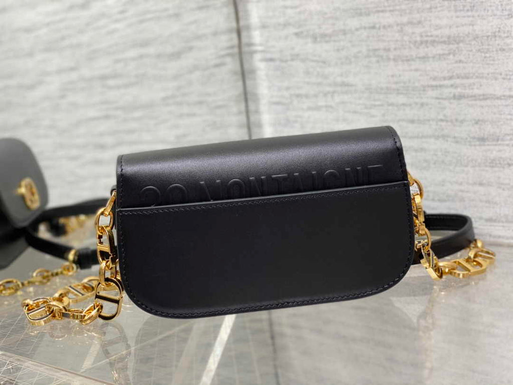 Dior Small 30 Montaigne Avenue Bag Black Box Calfskin M9261