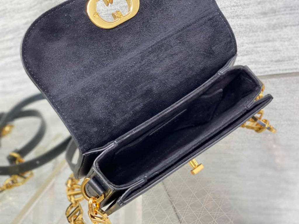 Dior Small 30 Montaigne Avenue Bag Black Box Calfskin M9261