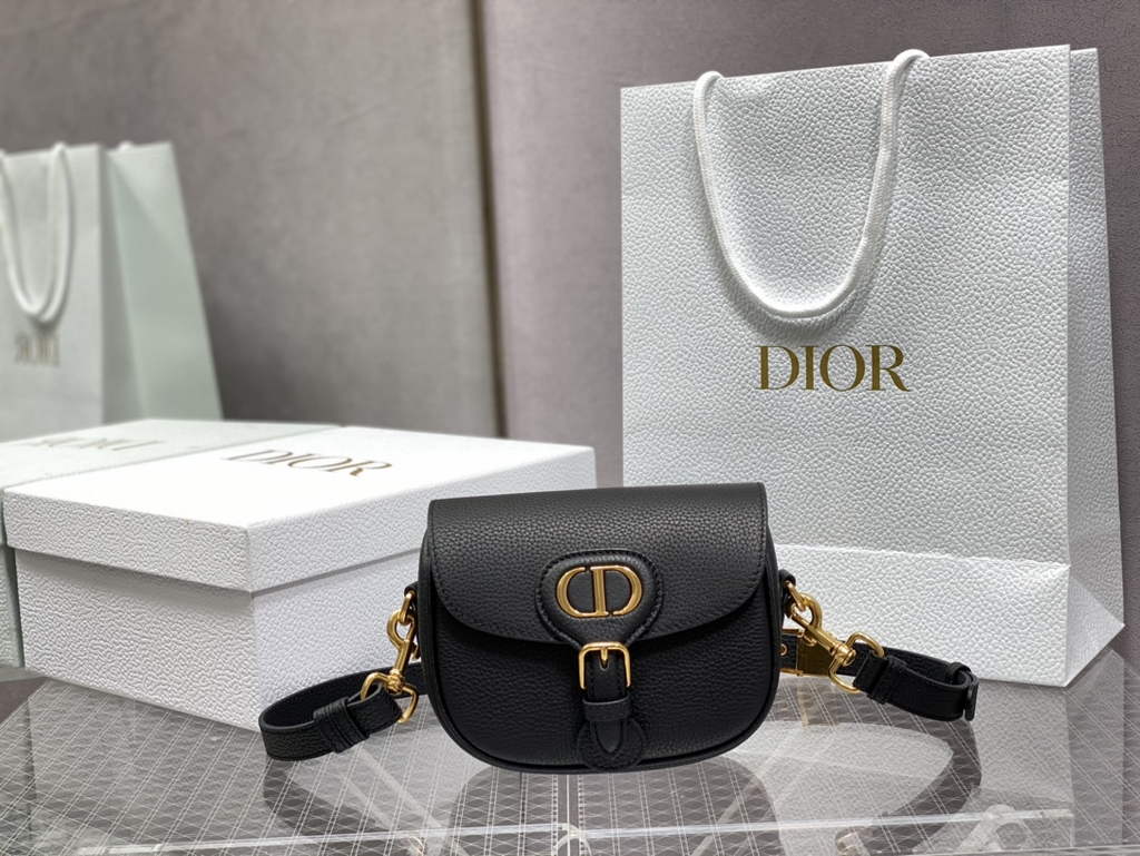 Dior Small Bobby Bag M9317 Black Grained Calfskin - Default Title - View 3