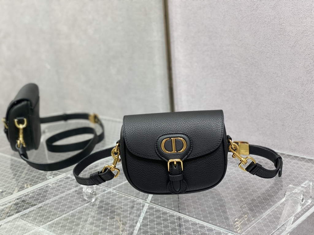 Dior Small Bobby Bag M9317 Black Grained Calfskin - Default Title - View 4