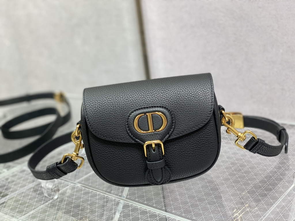 Dior Small Bobby Bag M9317 Black Grained Calfskin - Default Title - View 1