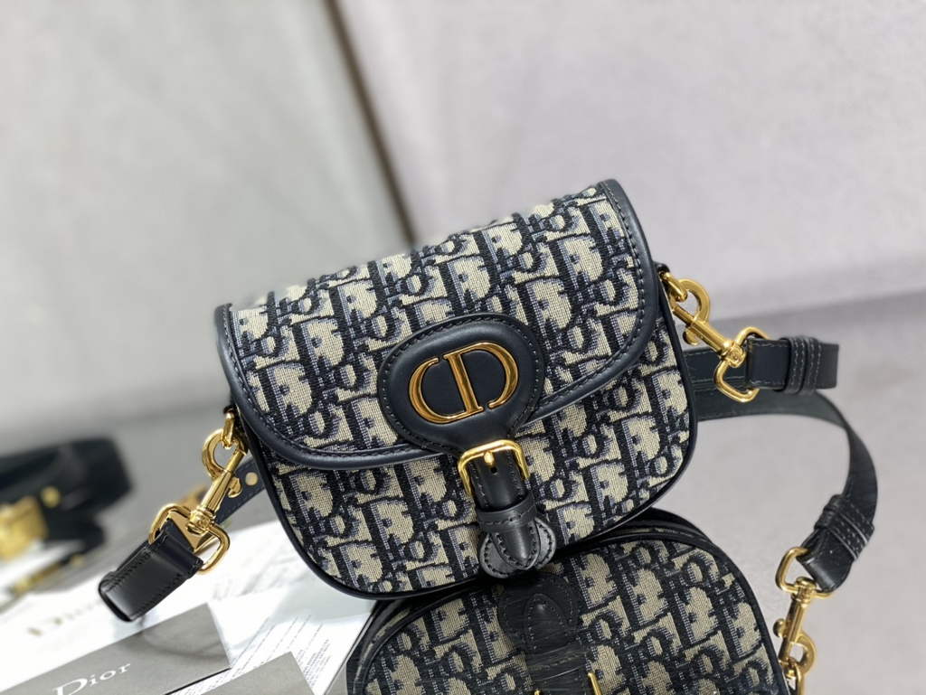 Dior Small Bobby Bag M9317 Blue Oblique Jacquard