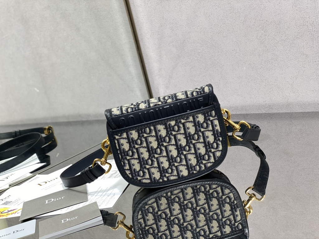 Dior Small Bobby Bag M9317 Blue Oblique Jacquard - Default Title - View 4