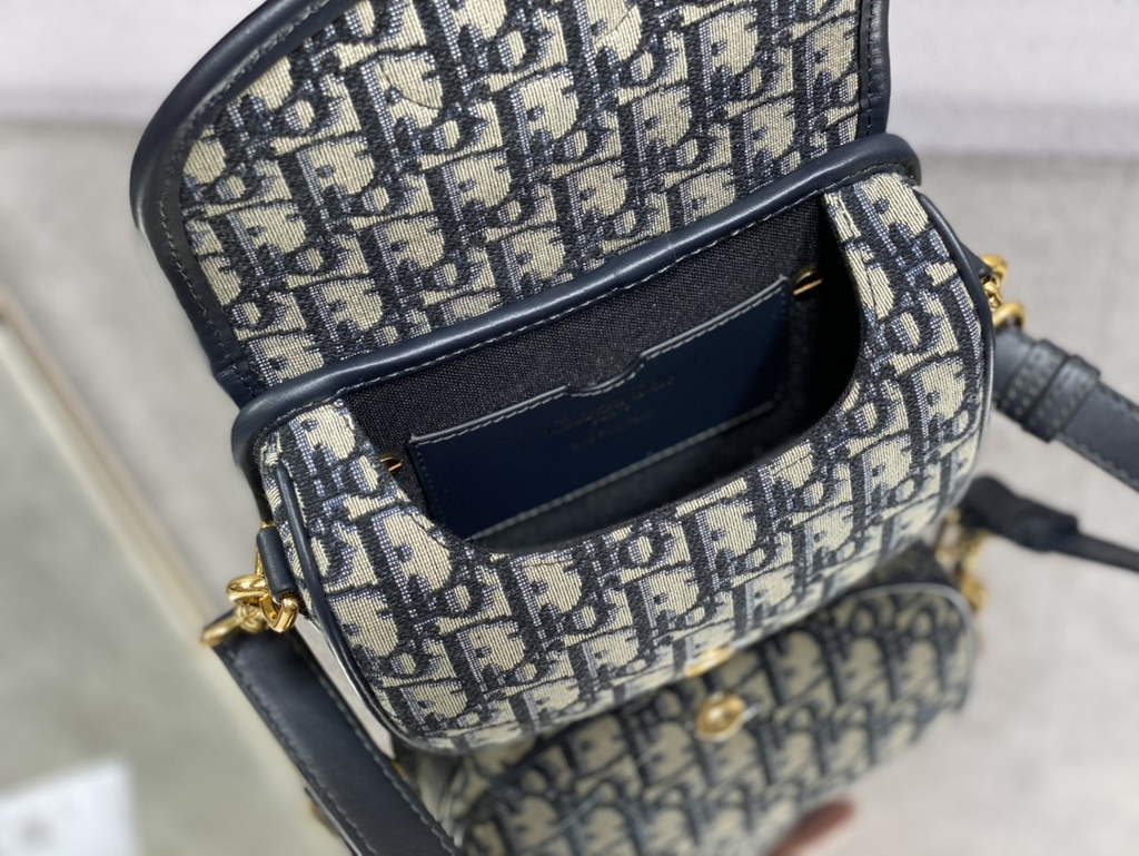 Dior Small Bobby Bag M9317 Blue Oblique Jacquard