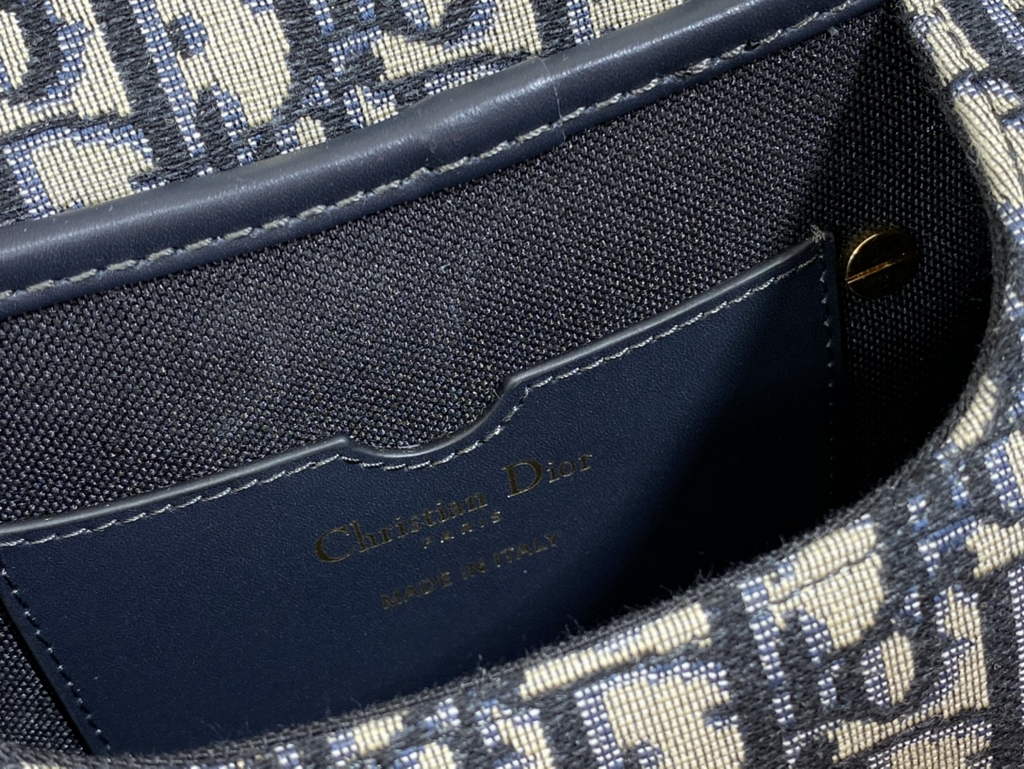Dior Small Bobby Bag M9317 Blue Oblique Jacquard