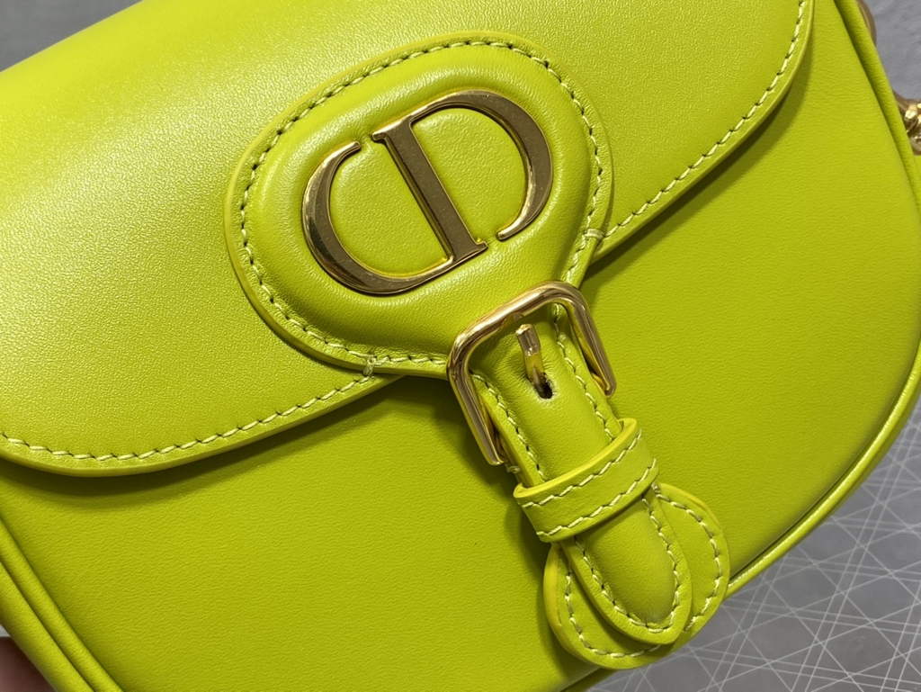 Dior Small Bobby Bag M9317 Lemon Yellow Box Calfskin - Default Title - View 3