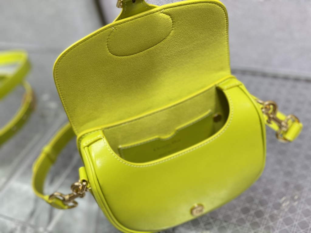 Dior Small Bobby Bag M9317 Lemon Yellow Box Calfskin - Default Title - View 8