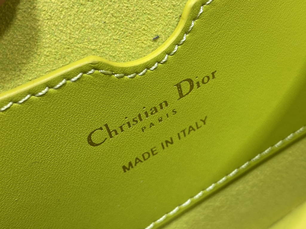 Dior Small Bobby Bag M9317 Lemon Yellow Box Calfskin - Default Title - View 9