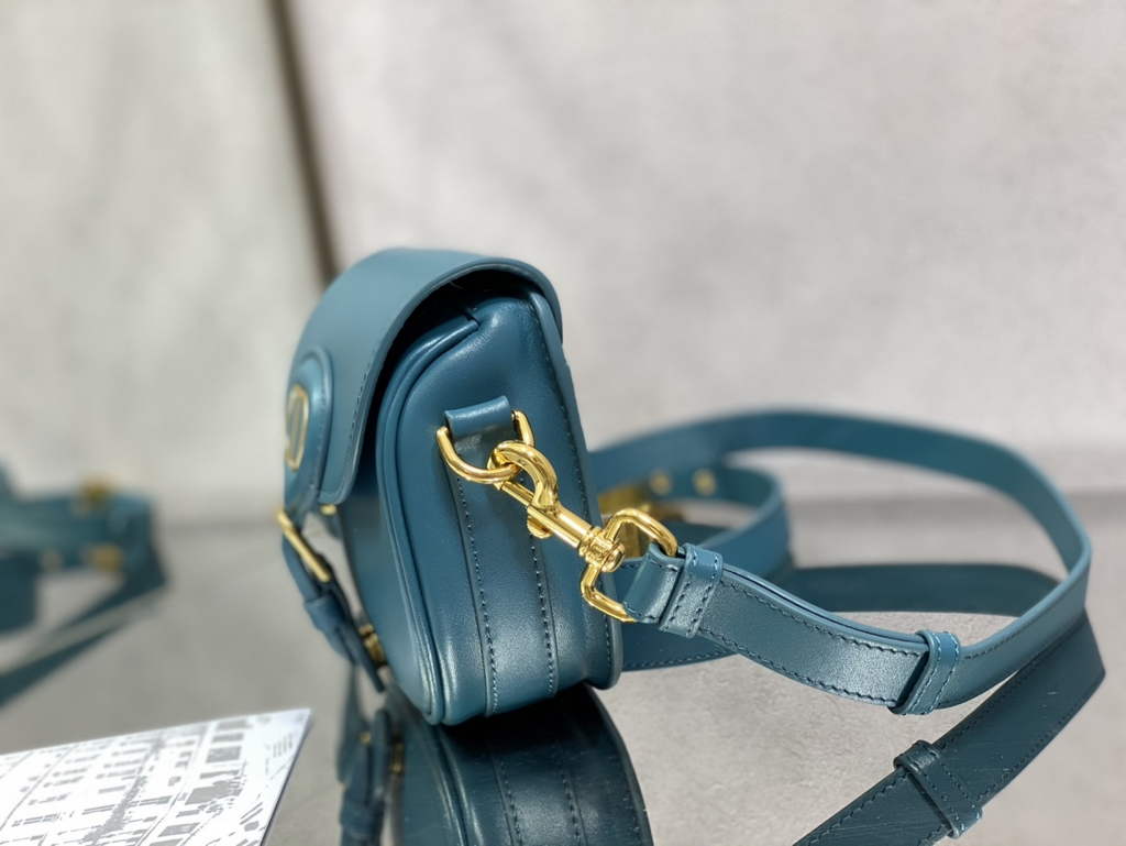 Dior Small Bobby Bag M9317 Dark Blue Box Calfskin - Default Title - View 5