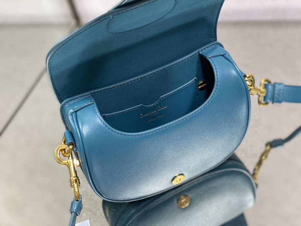 Dior Small Bobby Bag M9317 Dark Blue Box Calfskin - Default Title - View 8