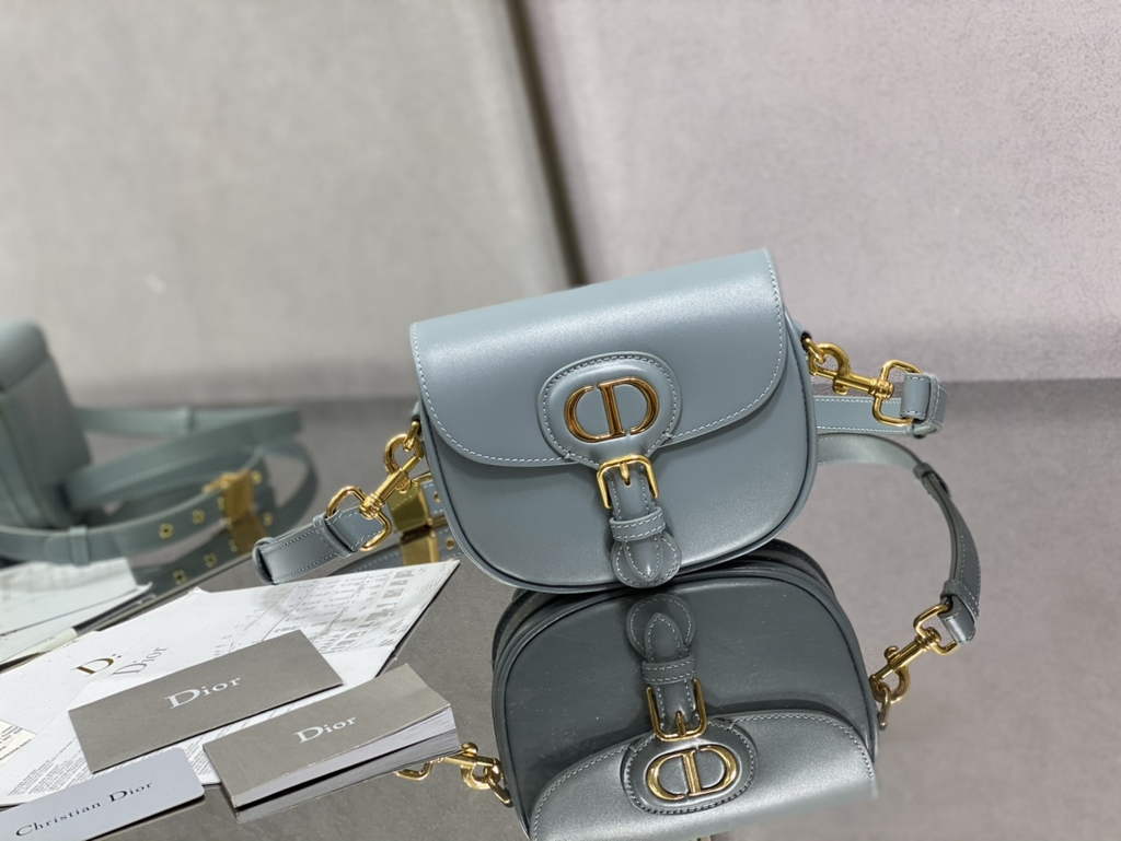 Dior Small Bobby Bag M9317 Light Blue Box Calfskin - Default Title - View 1