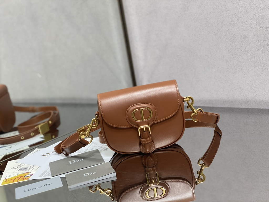 Dior Small Bobby Bag M9317 Brown Box Calfskin - Default Title - View 1