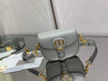Dior Small Bobby Bag M9317 Gray Box Calfskin - Default Title - View 1