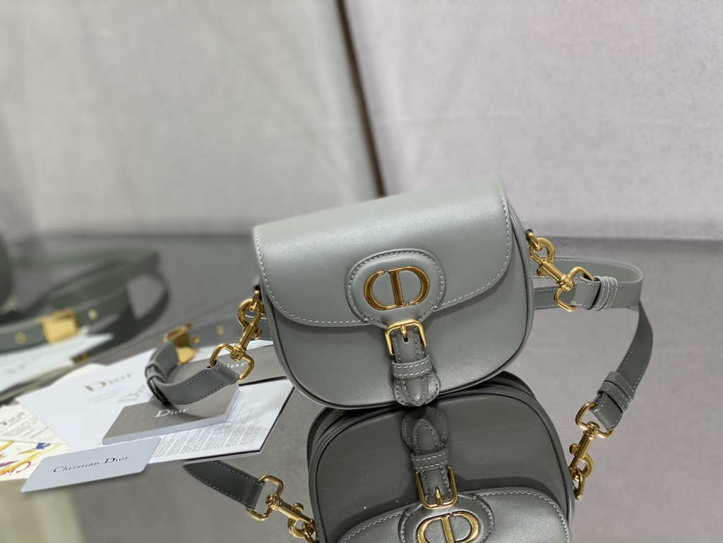 Dior Small Bobby Bag M9317 Gray Box Calfskin - Default Title - View 1