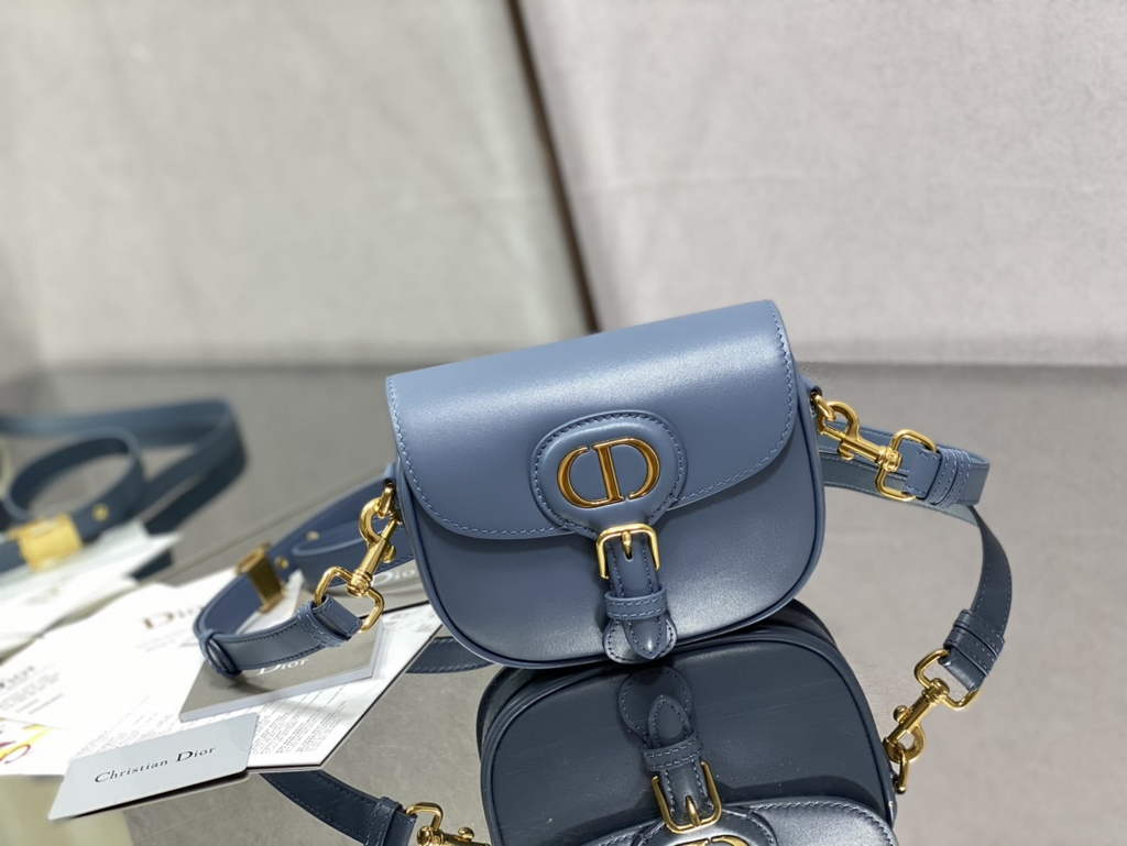 Dior Small Bobby Bag M9317 Blue Box Calfskin - Default Title - View 1