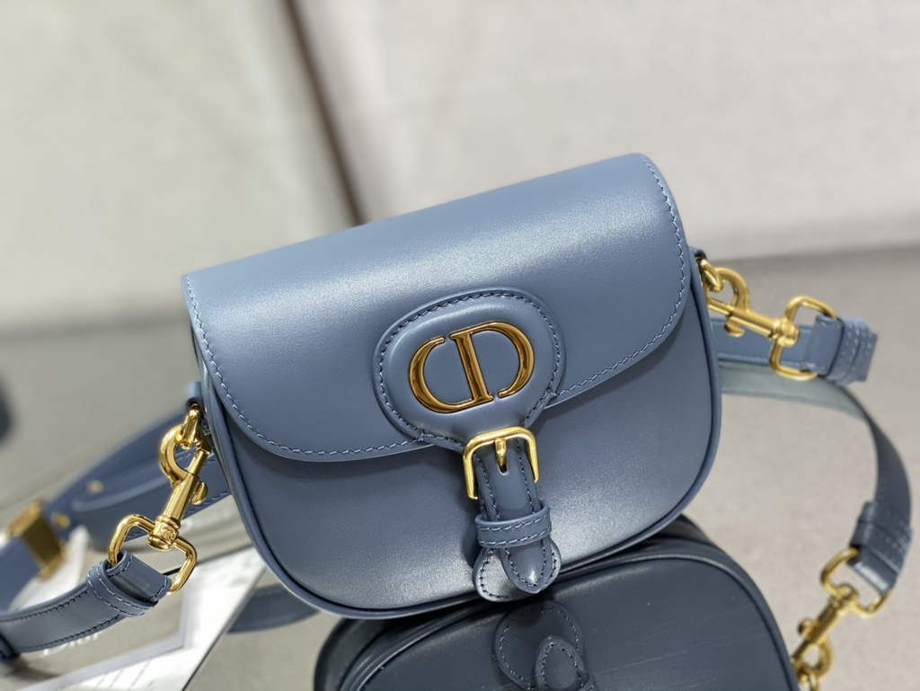 Dior Small Bobby Bag M9317 Blue Box Calfskin - Default Title - View 2